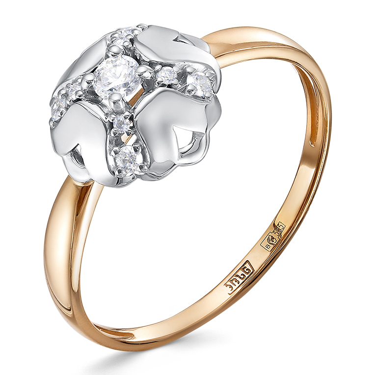 Кольцо, золото, бриллиант, 01-5038